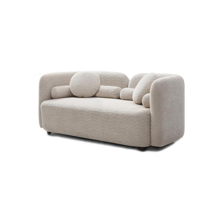 4 Piece Living Room Set With 3 Seater Sofa, Loveseat, And 2 Accent Chairs For Apartment - Light Beige