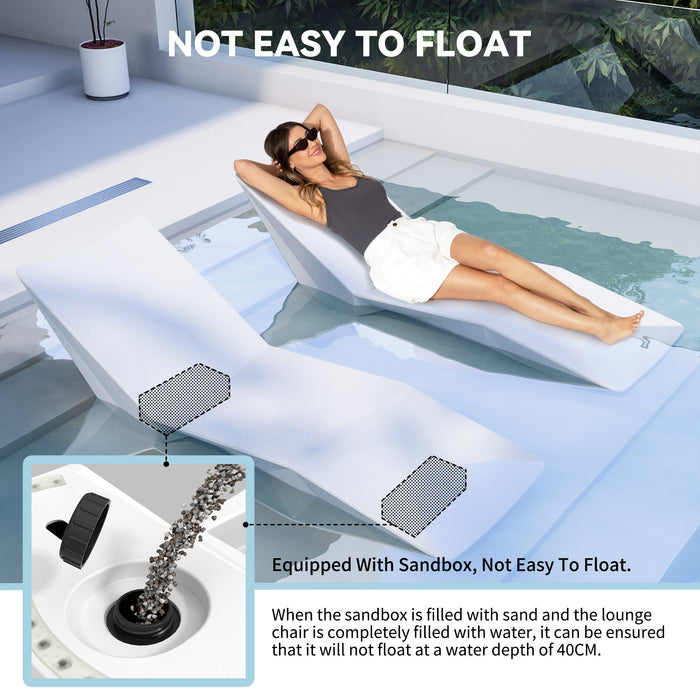S-Shaped Pool Lounger, Essential For Outdoor Relaxation - White