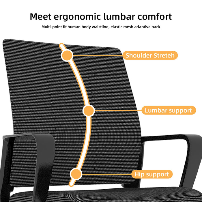 Minimalist Office Chair & Soft Backrest