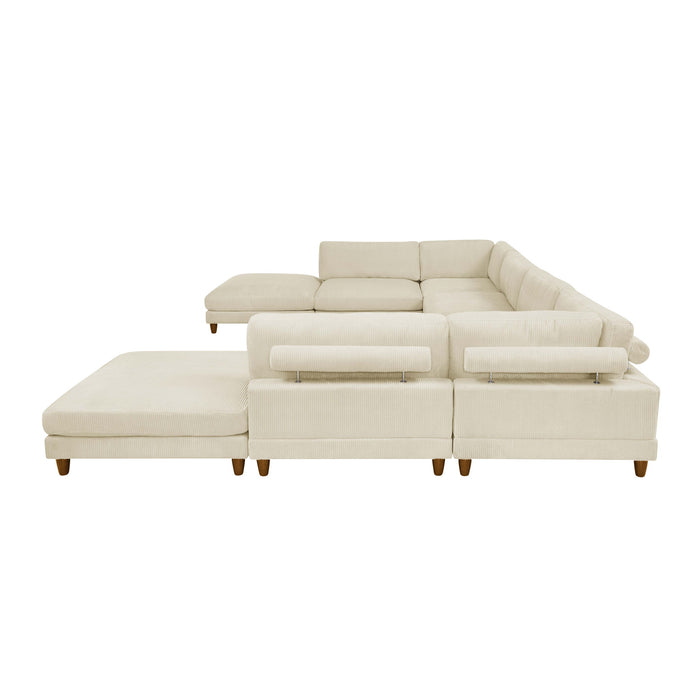Modern Modular Sectional With Adjustable Back Support
