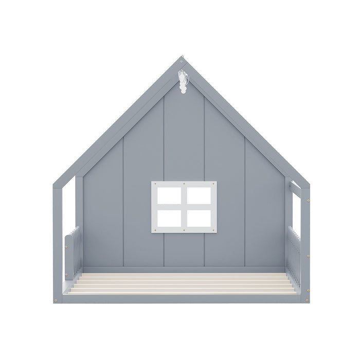 House Bed With Window And Fence