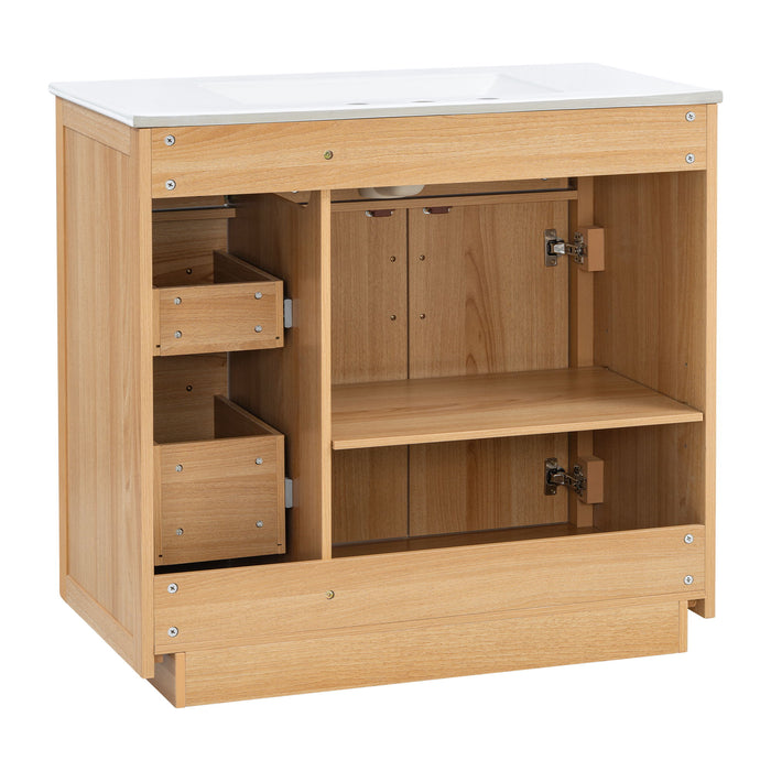 Bathroom Vanity & Sink, Soft Close Doors & Drawers - Wood