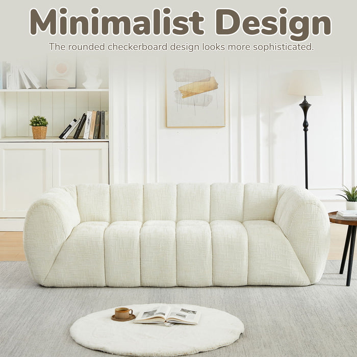 Quilted Cloud Sofa, Three-Seater - Beige