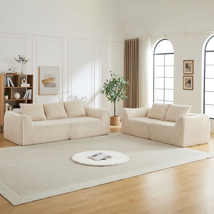 Minimalist Set With Curved Lines & Gently Sloped Backrest