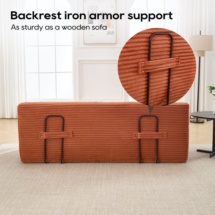 Convertible Loveseat Sofa Bed With Memory Foam & Steel Frame