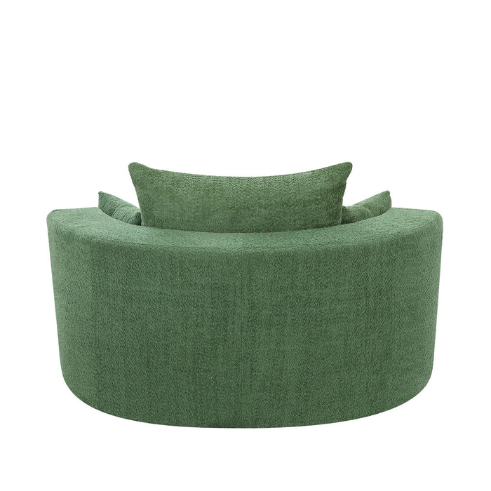 360° Swivel Accent Barrel Chair With 3 Removable Pillows For Living Room