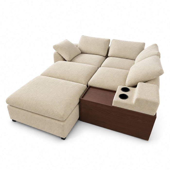 Modular Cloud Couch With Storage Console
