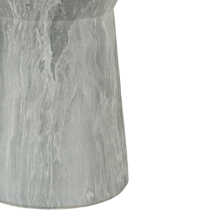 Round Outdoor End Table - Marble