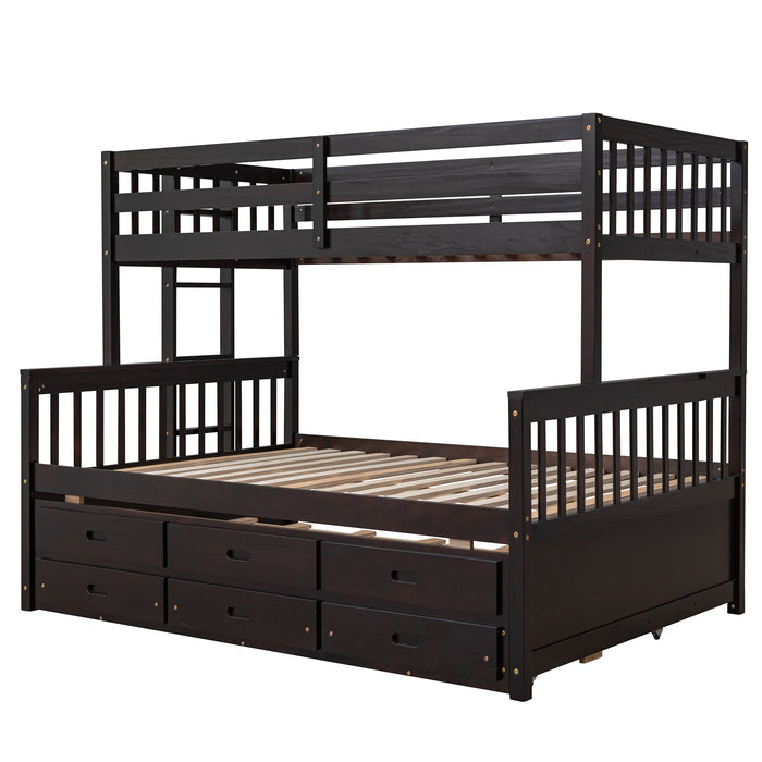 Bunk Bed With Twin Size Trundle And Drawers