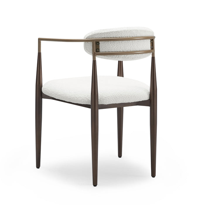 Modern Upholstered Dining Chair With Iron Frame