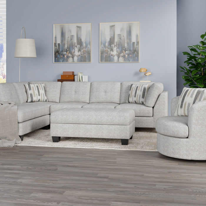 Myles - Storage Ottoman - Overcast