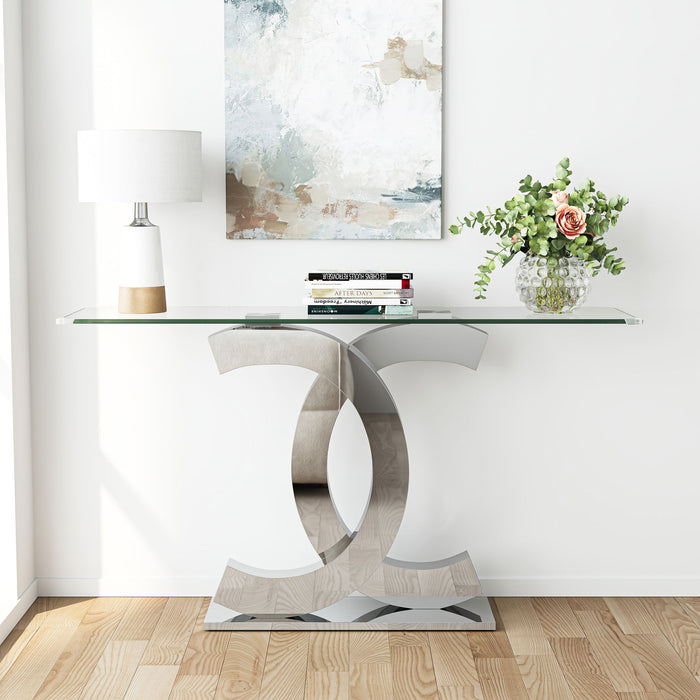 Dual C - Shaped Console Table