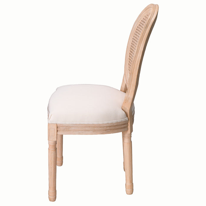 Dining Chairs, Upholstered With Round Back (Set of 2) - Beige