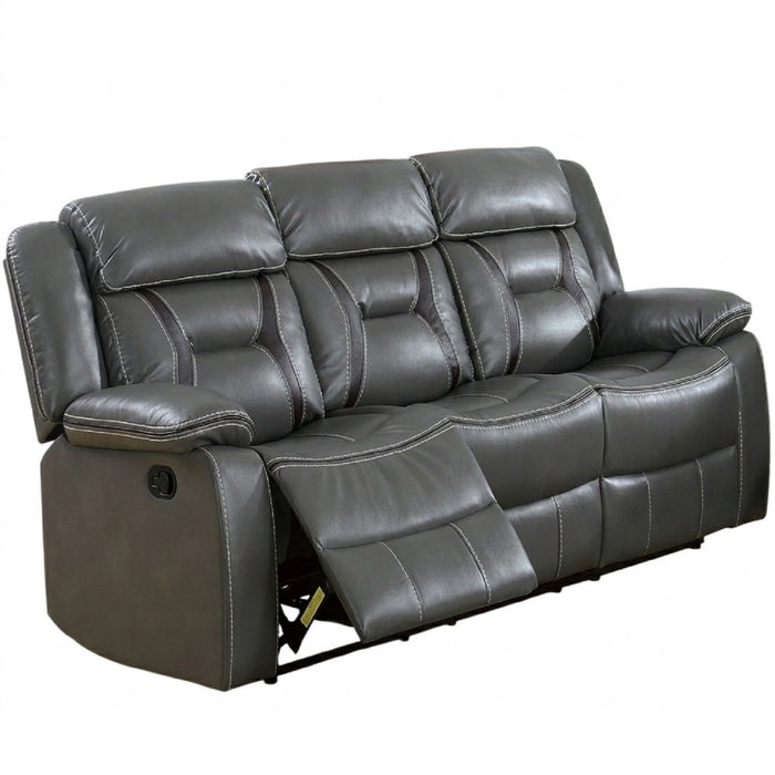 Modern Reclining Sofa With Pillow Arms And Headrest