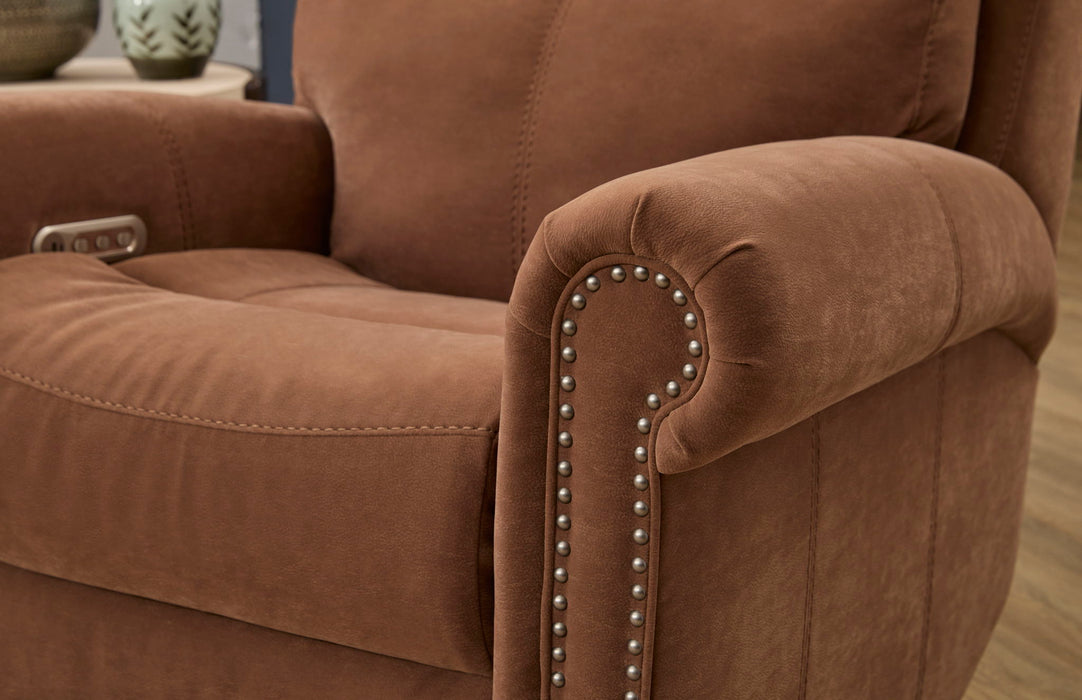 Bernard - Power Recliner With Power Headrest & Lumbar With Nailhed Trim