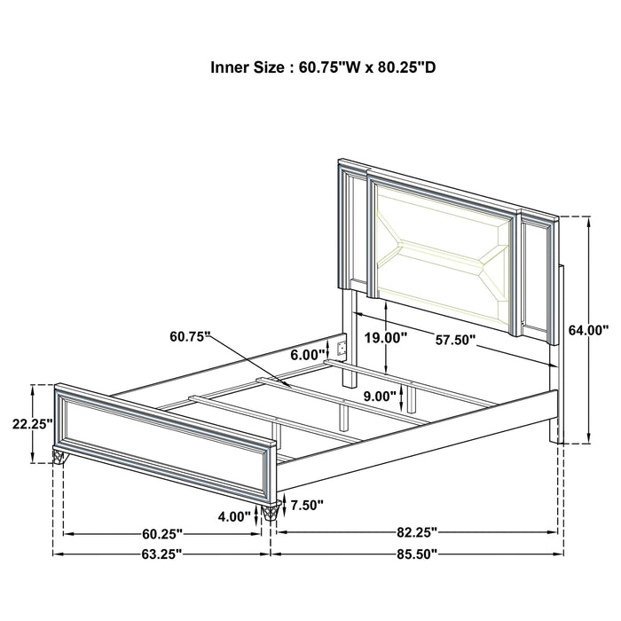 Modern Bedroom Set With LED Lighting