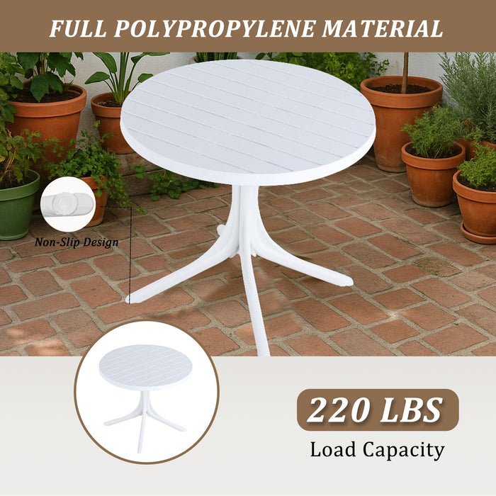 4 Piece Set Of Modern Striped Color Blocking Single Chairs With Round Table