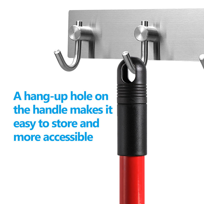 Ultra Fine Fiber Twist Mop With 57.5 Inch Long Handle For Dry And Wet Floor Cleaning - Red