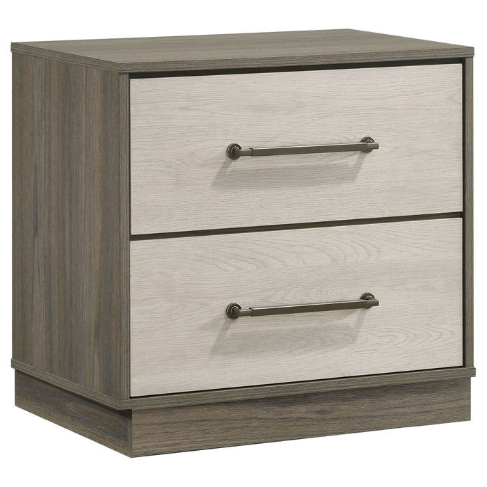 Edmondson - 2 Drawer Nightstand - Gray