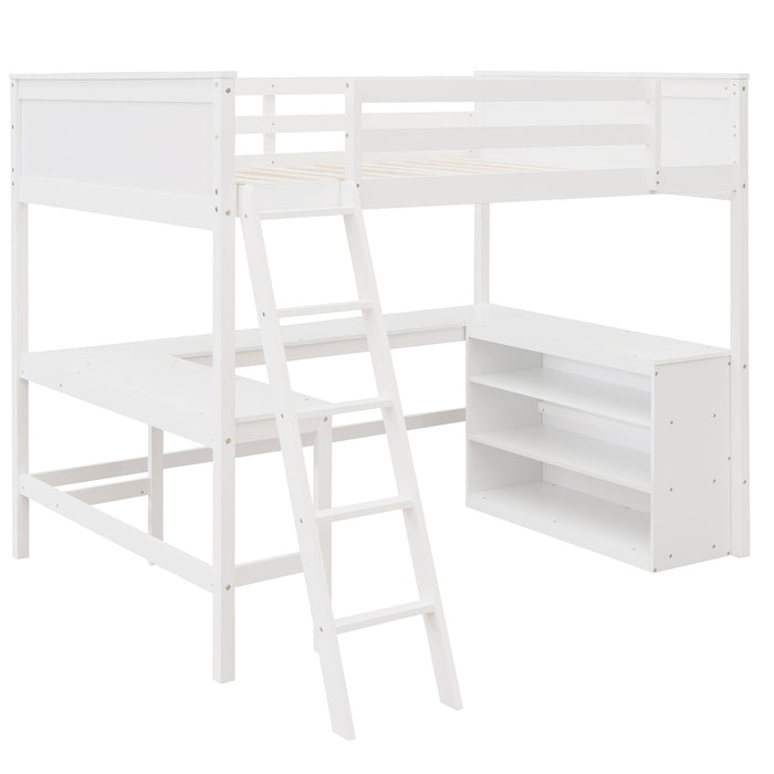 Loft Bed With Shelves With Desk