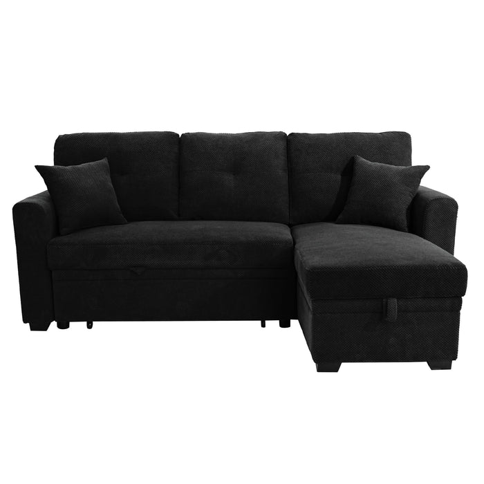 Sleeper Sectional With Pull Out Bed, Reversible Chaise