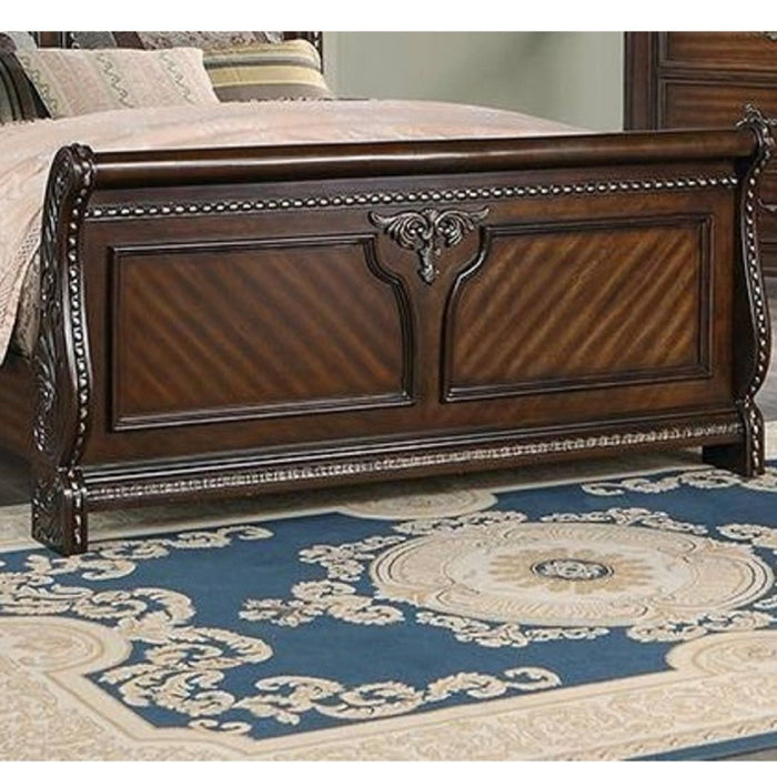 Queen Size Bed Panel Headboard And Footboard - Brown