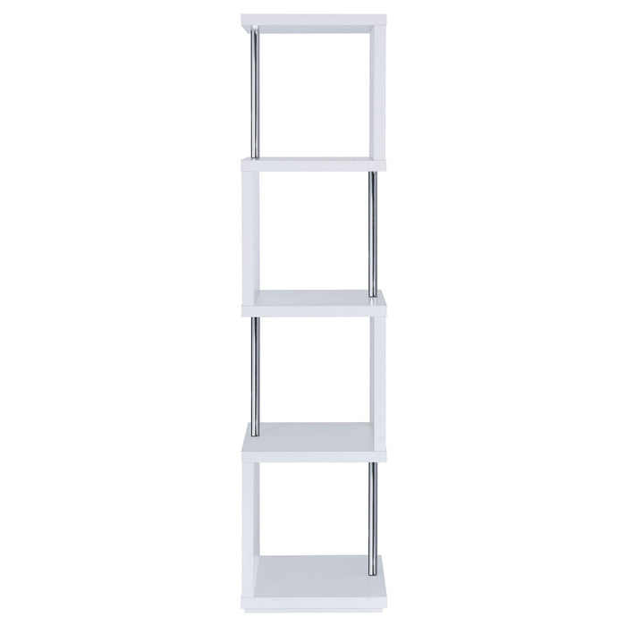 4 Tier Bookcase With Accents - White