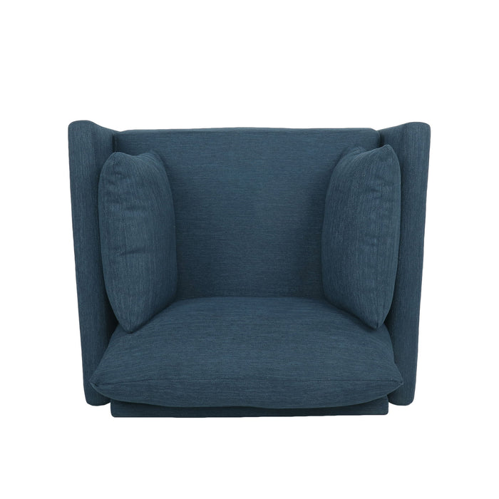 Luminate - Upholstered Fabric Club Chair With Tapered Legs And 2 Accent Pillows