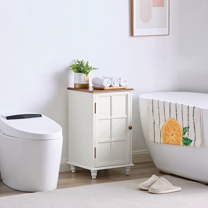 Floor Cabinet With Adjustable Shelf, Storage For Entryway