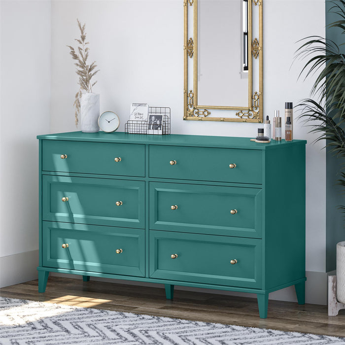 Monticello - 6 Drawer Dresser - Green
