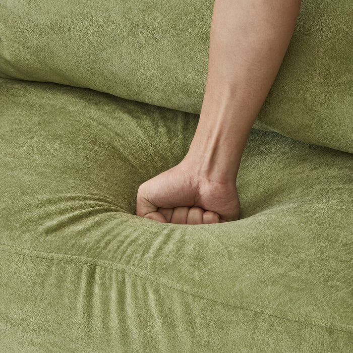 Modern Style Armchair Chaise Lounge Sofa Couch With Movable Storage Ottoman, USB Ports, Cup Holders, Phone Holder, Side Pockets