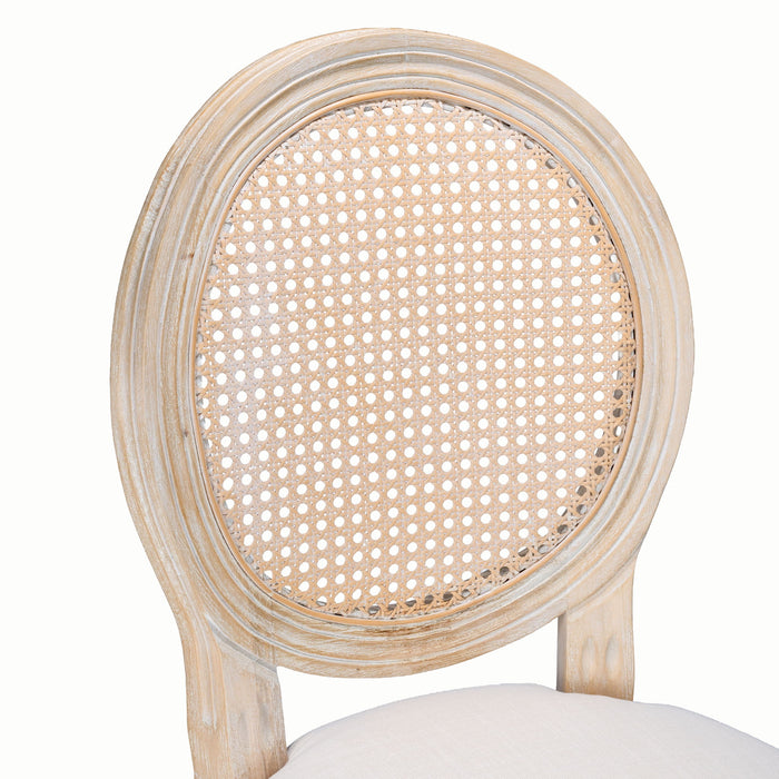 French Country Bar Chairs With Round Back (Set of 2)