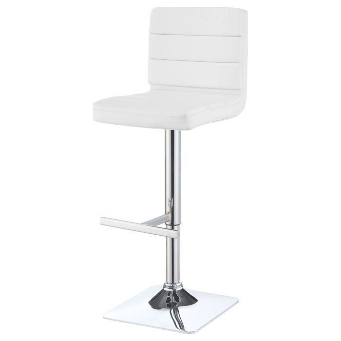 Fresco - Upholstered Adjustable Bar Stool (Set of 2) - White