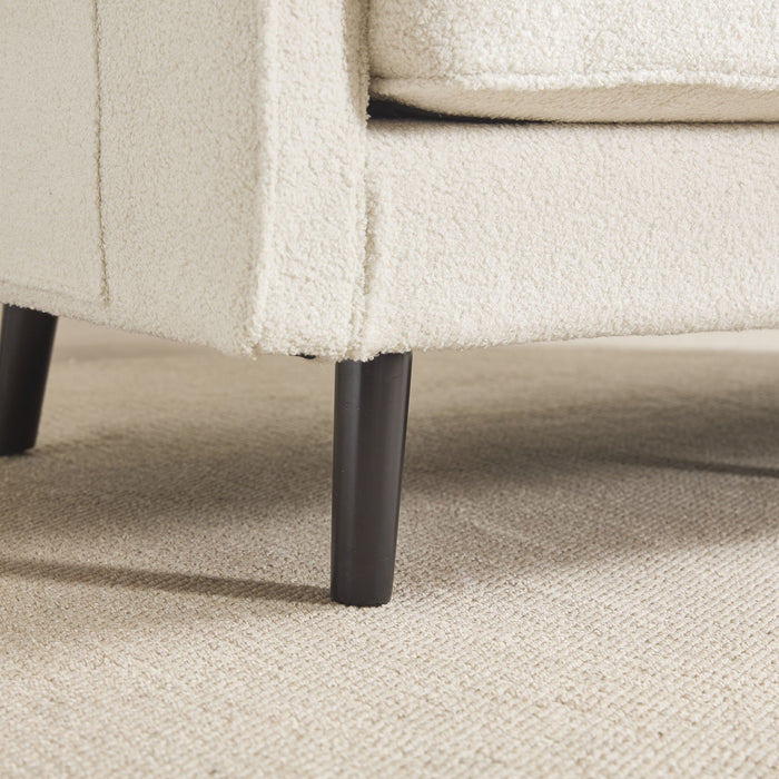 Mid Century Modern Loveseat Sofa With USB Ports, Removable Pillow Cover