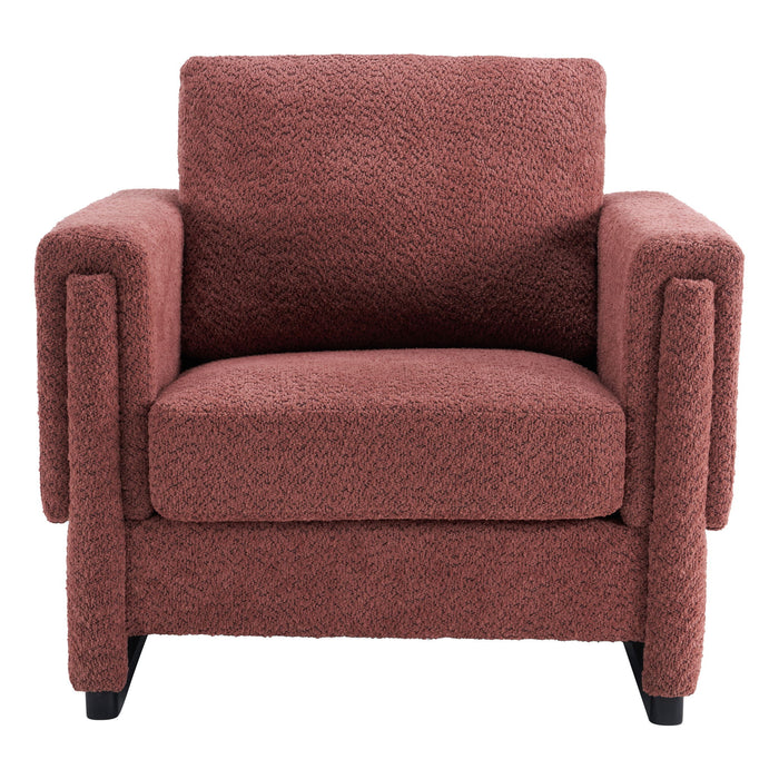 Upholstered Accent Armchair With Square Arm