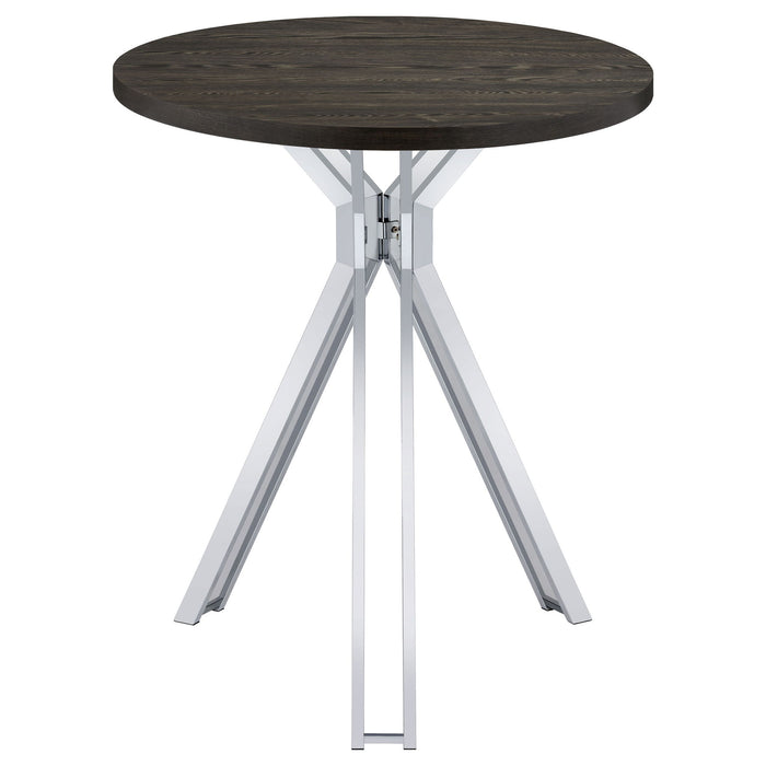 Edgerton - Round Height Bistro Bar Table - Dark Oak