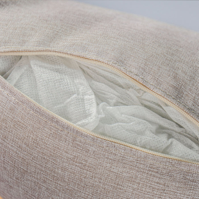 Outdoor 4 Pieces Acacia Sectional Patio Sofa Set - Light Gray / Teak