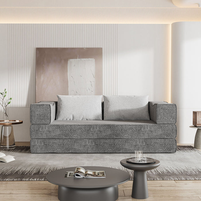 3 Seat Folding Floor Couch & King Size Bed Mattress