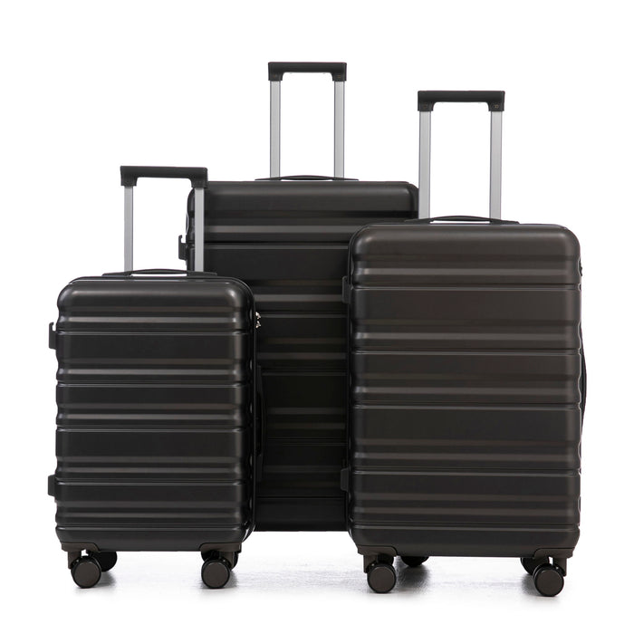 Tourist 3 Piece Luggage Set, Combination Lock, Durable Hard Shell With 360° Silent Wheels