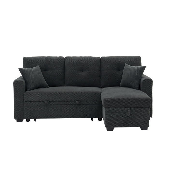 Sleeper Sectional With Pull Out Bed, Reversible Chaise