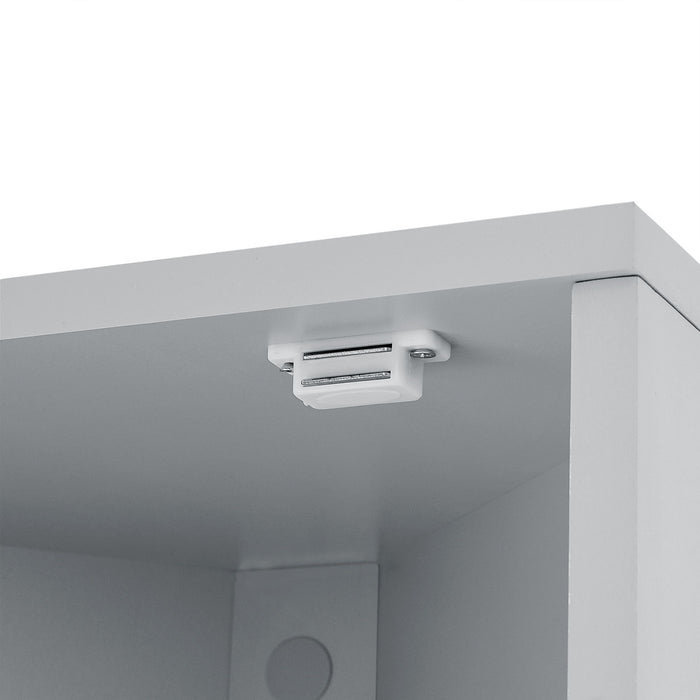 Multi Functional Corner Cabinet With Adjustable Shelves And 2 Doors