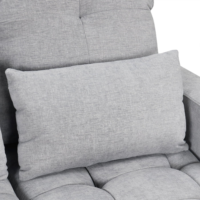 Oversized U-Shaped Versatile Sectional, Pull-Out Sofa Bed With Double Storage Chaise Lounges And 2 USB Ports For Living Room