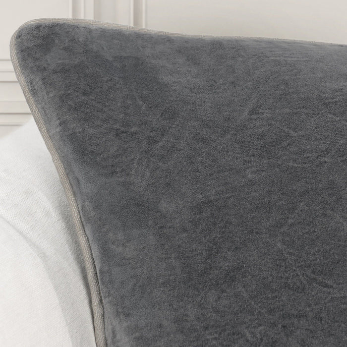 Heirloom Velvet - SLD Pillow - Stone Gray