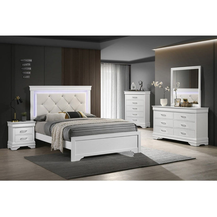Chest, 5 Drawer Storage Furniture - White