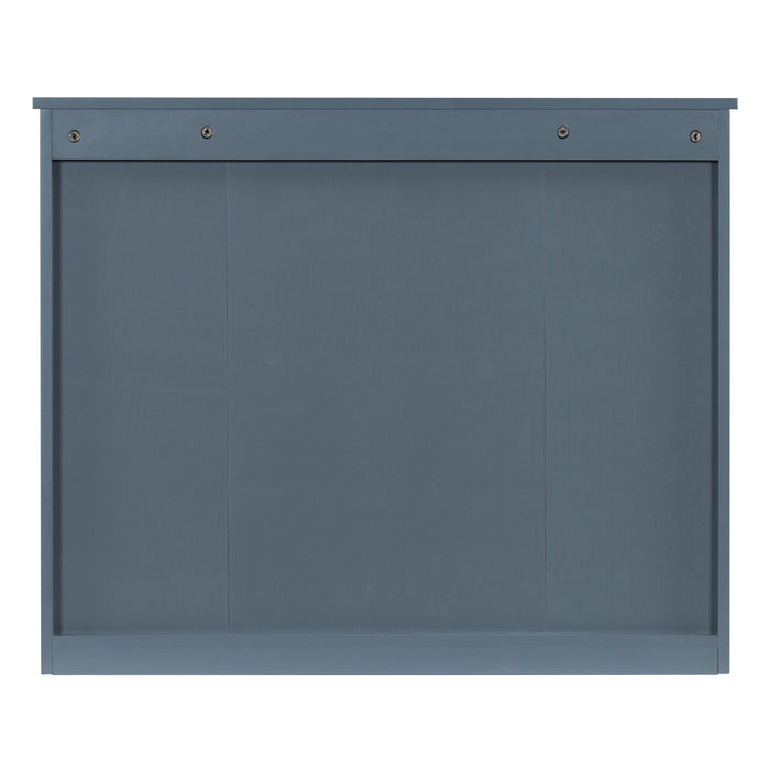 Wall Mounted Bathroom Storage Cabinet With Mirror, Cabinet With 6 Open Shelves And Adjustable Interior