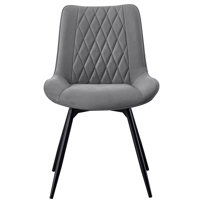 Tufted Swivel Dining Chairs (Set of 2) - Gray