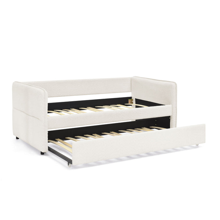 Upholstered Daybed With Pop Up Trundle