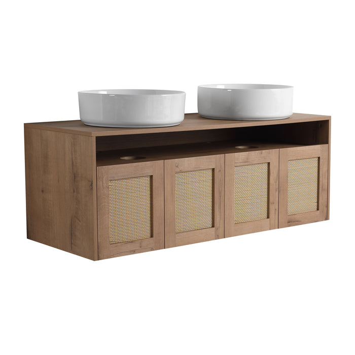 Bathroom Vanity & Art Sink, 2 Soft Close Doors, Float Mounting Design