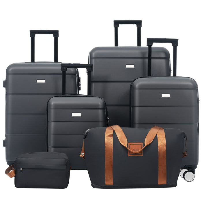 Hardshell Luggage Set 6 Piece With Duffel & Toiletry Bag