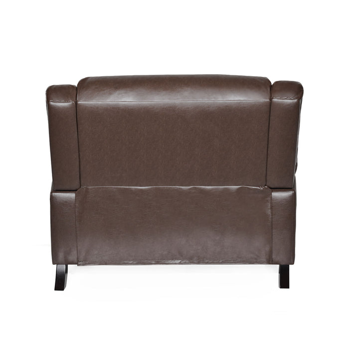 Tufted Design Wide Manual Recliner Chair